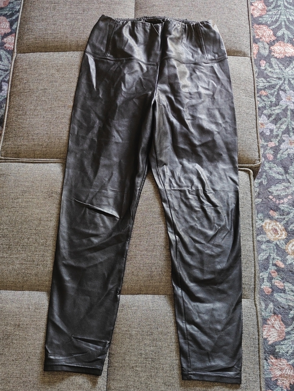Wilfred Black Faux Leather High-Rise Tapered Pants
